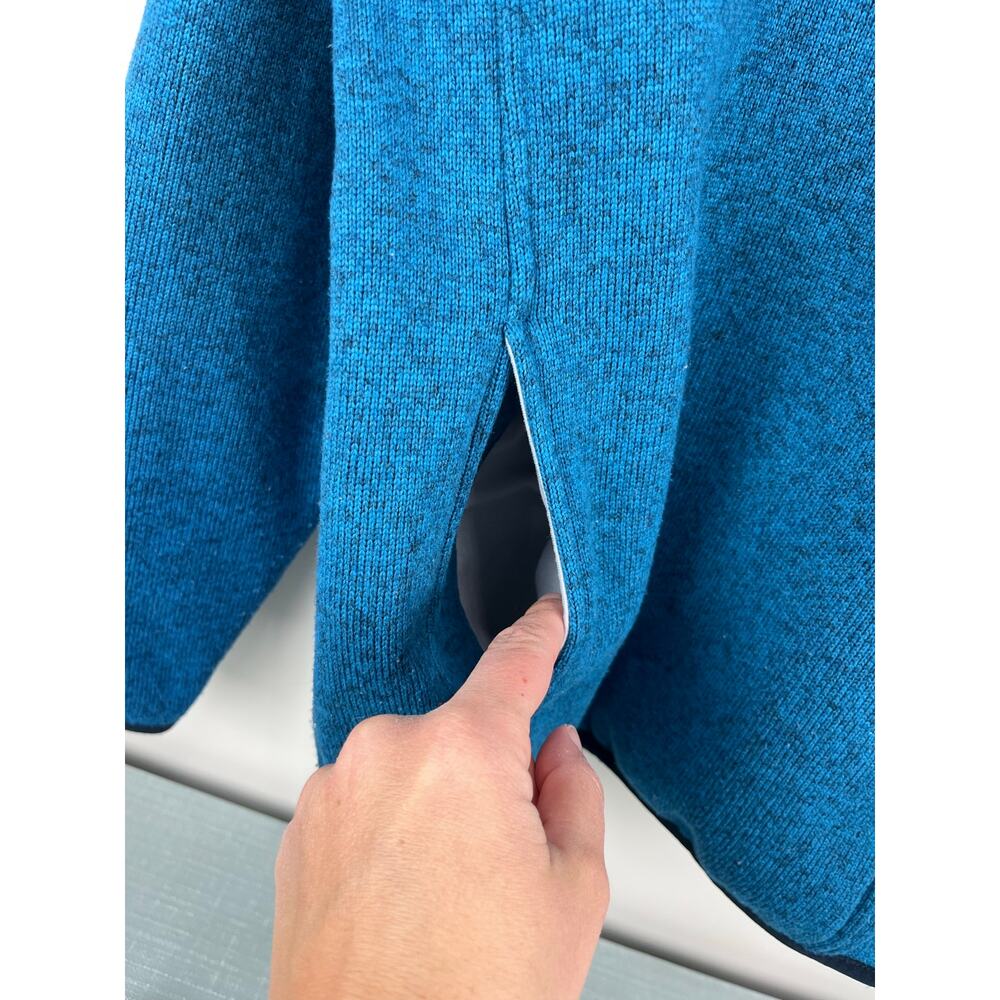 L.L. Bean Sweater Fleece Half Snap Pullover Blue Small 8 - Picture 3 of 8
